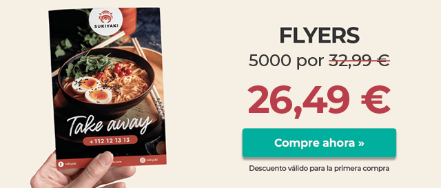 Impresión de Flyers para su actividad profesional. Impresión de calidad, el precio más bajo del mercado. Adquiera en su imprenta de confianza..